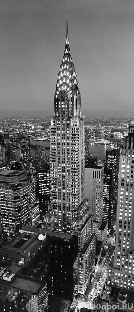 Фотообои на двери «Башня компании Крайслер». WG 00521 Chrysler Building