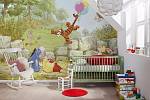 Детские фотообои на стену «Винни Пух и воздушный шар» Komar 8-460 Winnie Pooh Ballooning