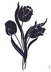 Наклейка на стену «Черные тюльпаны». Komar 19007 Chic