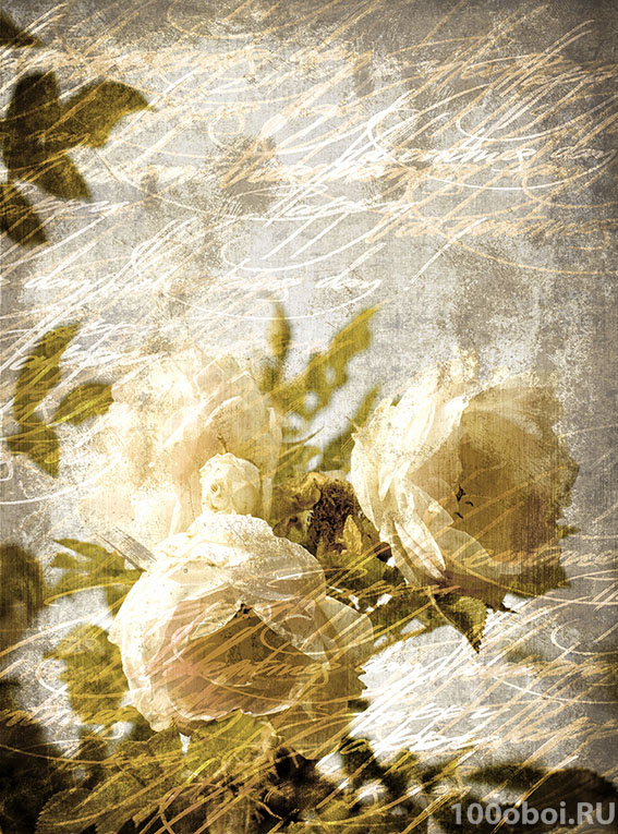 Фотообои на стену «Розы винтаж». Divino D1-082