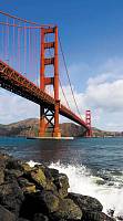 Фотообои на стену АнтиМаркер 1-А-112 Оранжево-красный мост Golden Gate (Золотые Ворота), Сан-Франциско.