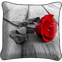 Декоративная фото подушка A2921 Красная роза