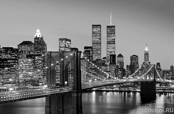 Постер на стену «Манхэттен» WG 00625 Manhattan Skyline At Night