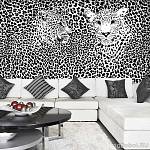Фотообои Милан M-704 Черно-белые леопарды