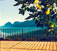 Фотообои HARMONY Decor HD3-167 Картина маслом Летний балкон с лимонами