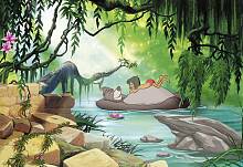 Детские фотообои на стену «Книга джунглей плавание с Балу» Komar 8-4106 Jungle book swimming with Baloo