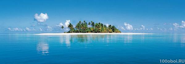 Панорамные фотообои «Мальдивы Остров» WG 00369 Maldive Island