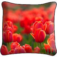 Декоративная фото подушка A2350 Красные тюльпаны 