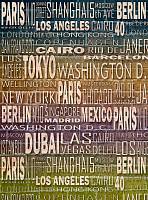 Фотообои URBAN Design UD2-099 Кирпичная стена с названиями городов