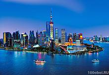 Фотообои на стену «Шанхай» WG 00135 Shanghai Skyline