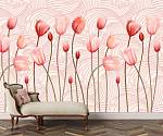 Фотообои HARMONY Decor HD4-105 Тюльпаны на декоративной стене