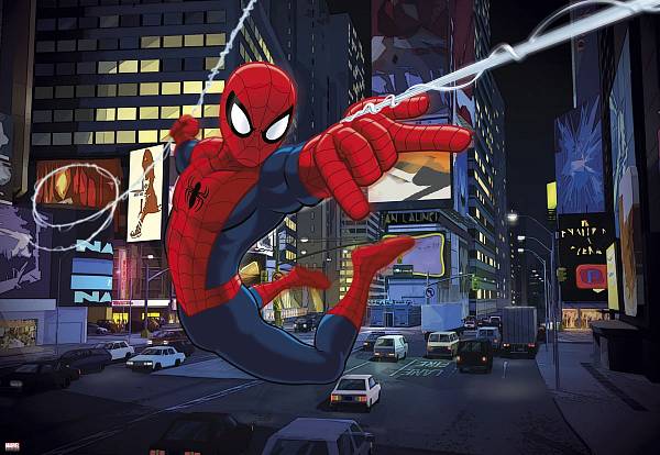Фотообои «Человек Паук на Тайм Сквер» Komar 1-473 Spider-Man Times Square