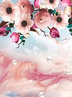 Фотообои HARMONY Decor HD2-091 Цветы на розовом мраморе