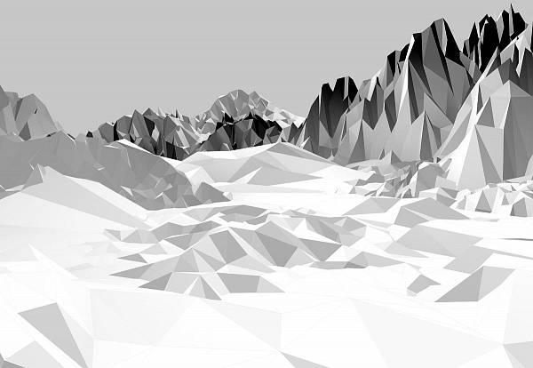 Фотообои 3Д «Полигональные горы» Komar 8-208 Icefields 3D