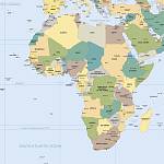 Фотообои на стену «Карта мира». Komar 1-617 Worldmap