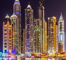 Фотообои на стену «Дубаи ночь». Divino C1-049