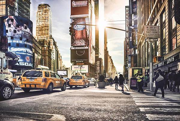 Флизелиновые фотообои «Город Нью-Йорк Тайм Сквер». Komar XXL4-008 Times Square