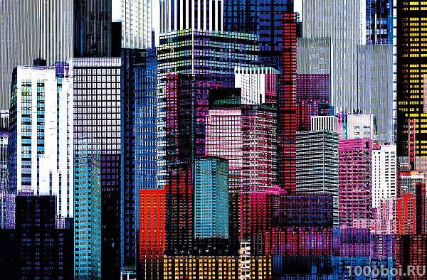 Фотообои «Цветные небоскребы» WG 00641 Colourful Skyscrapers