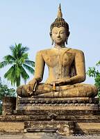 Фотообои на стену «Будда» WG 00378 Sukhothai Wat Sra Si Temple