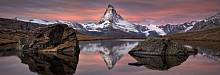 Панорамные фотообои «Озеро в горах» Komar 4-322 Matterhorn