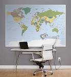 Фотообои на стену «Карта мира». Komar 1-617 Worldmap