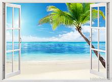 Фотообои на стену «Окно на пляж». Divino B1-100