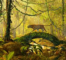 Фотообои HARMONY Decor HD3-159 Леопард в джунглях
