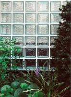 Фотообои URBAN Design UD2-093 Растения на фоне стеклоблоков