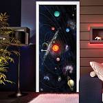 Фотообои на дверь Антимаркер Door's C-001 Планеты солнечной системы