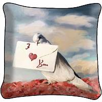 Декоративная фото подушка A2081 Голубь с любовным письмом