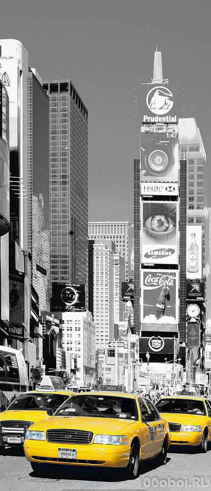 Фотообои на двери «Город Нью-Йорк Тайм Сквер» WG 00525 NYC Times Square   00525   86 x 200cm
