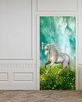 Самоклеющиеся фотообои на дверь HARMONY Decor HDD-182 Прекрасный белый конь