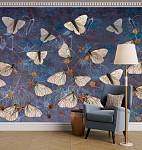 Фотообои HARMONY Decor HD4-098 Бабочки на синем фоне
