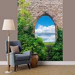 Фотообои HARMONY Decor HD2-100 Окно в каменной стене с плющем