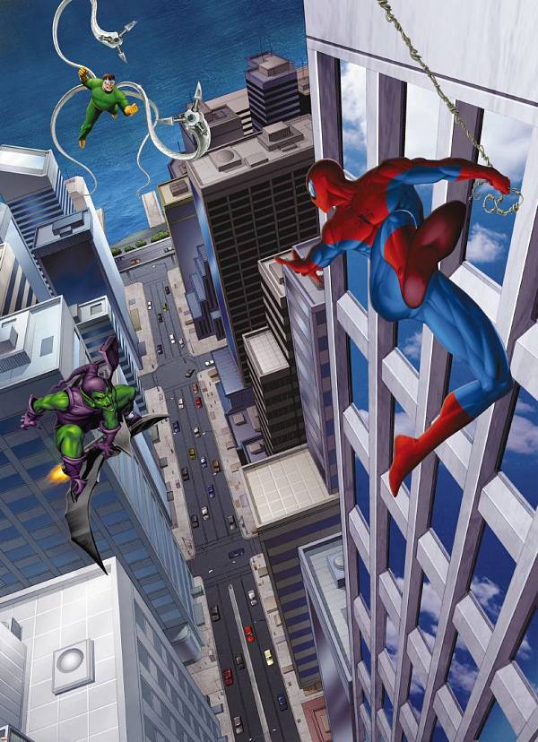 Детские фотообои на стену «Человек-Паук и злодеи». Komar 4-433 Spiderman Villains