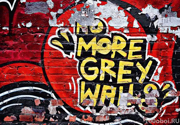 Фотообои на стену «Больше Никаких Серых Стен» WG 00126 No More Grey Walls