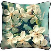 Декоративная фото подушка A1957 Белые цветы
