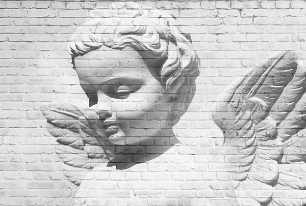 Фотообои URBAN Design UD4-218 Ангел на кирпичной стене