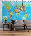 Фотообои на стену «Карта Мира». Komar 4-055 World Map
