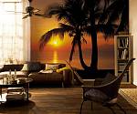 Фотообои на стену «Пальмы, пляж, закат» Komar 8-255 Palmy Beach Sunrise