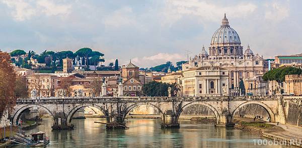 Фотообои на стену «Мост Сант-Анджело в Риме». Divino C1-344