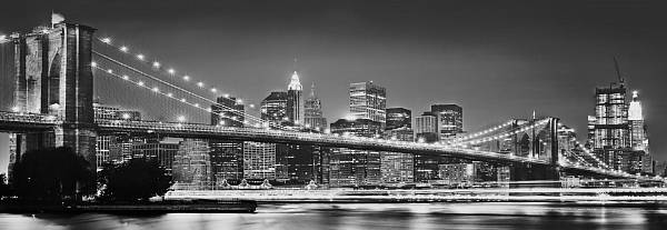 Флизелиновые фотообои «Бруклинский мост». KOMAR 4NW-320 Brooklyn Bridge